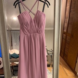 Bill Levkoff lavender bridesmaid dress